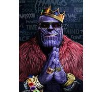 5D Diamond Art by Number Kit, Full Drill Good Hope Thanos Artwork Flowers Rhinestone Embroidery Cross Stitch Supply Arts Craft Canvas Wall Decor