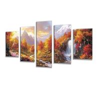 5D Diamond Art Fall Forest Diamond Painting Kits for Adults 5 Pack, DIY Crystal Art Cross Stitch Diamonds Pictures for Kids, Hobbies for Adults Women Mosaic Kit, Home Decor 300x180cm/120x78in q-774