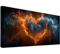 5D Diamond Art Heart, Large Diamond Art for Adults Flame, DIY Full Drill Crystal Art Embroidery Cross Stitch Set, Hobbies for Adults Women, for Home Wall Decor, Gifts for Women 40x80in 5-6121