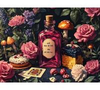 5D Diamond Art Kit, Flower Scented Water, DIY Full Diamond Painting Gemstone Embroidery, Suitable for by Adults and Children, Home Wall Decoration, New Year Gift 20x30cm YY1N-348