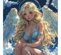 5D Diamond Art Kits Adults Angel Diamond Painting, DIY Paint by Numbers Wing, Cross Stitch Kits for Adults, Full Drill Crystal Art Mosaic Picture, Painting for Home Wall Decor Gifts 50x50cm D-7034