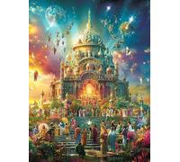 5D Diamond Art Kits Adults Architecture Diamond Painting, DIY Paint by Numbers Landscape, Cross Stitch Kits for Adults, Full Drill Crystal Art Mosaic Picture, for Room Decor Gifts 12x16 in G-2100