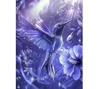 5D Diamond Art Kits Adults Bird Diamond Painting, DIY Paint by Numbers Flower, Cross Stitch Kits for Adults, Full Drill Crystal Art Mosaic Picture, Painting for Home Wall Decor Gifts 8x12in zyf-6520