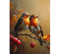 5D Diamond Art Kits Adults Bird Diamond Painting, DIY Paint by Numbers Plant, Cross Stitch Kits for Adults, Full Drill Crystal Art Mosaic Picture, Painting for Home Wall Decor Gifts 16x20in zyf-9177