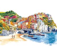 5D Diamond Art Kits Adults City Diamond Painting 60x40cm 7-OWCF1