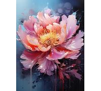 5D Diamond Art Kits Adults Flower Diamond Painting, DIY Paint by Numbers Plant, Cross Stitch Kits for Adults, Full Drill Crystal Art Mosaic Picture, Painting for Home Wall Decor Gifts 16x20in zyf-5361