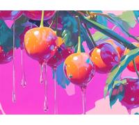 5D Diamond Art Kits Adults Fruit Diamond Painting Accessories Abstract Full Drill Crystal Art Gem Gem Cross Stitch Pictures Arts Crafts Embroidery Kit for Beginner Kids Home Wall Decor 45x60cm h-917