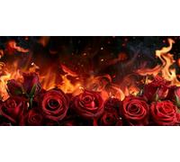 5D Diamond Art Kits Adults, Large Diamond Painting Kits, DIY Round Full Drill Crystal Rhinestone Cross Stitch Embroidery Gem Art Craft for Home Wall Decor Red Rose 90x180cm, P2949