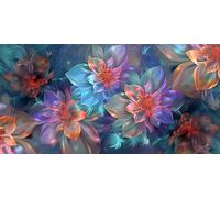 5D Diamond Art Kits Adults, Large Diamond Painting Kits, DIY Square Full Drill Crystal Rhinestone Cross Stitch Embroidery Gem Art Craft for Home Wall Decor Colorful Flowers 30x60cm, P5093