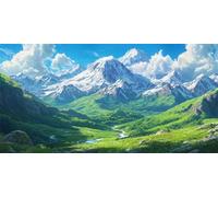 5D Diamond Art Kits Adults, Large Diamond Painting Kits, DIY Square Full Drill Crystal Rhinestone Cross Stitch Embroidery Gem Art Craft for Home Wall Decor Mountains 40x80cm, P8511