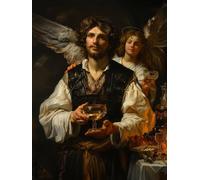 5D Diamond Art Kits Adults Man Diamond Painting, DIY Paint by Numbers Angel, Cross Stitch Kits for Adults, Full Drill Crystal Art Mosaic Picture, Painting for Home Wall Decor Gifts 28x38 in Z-9922