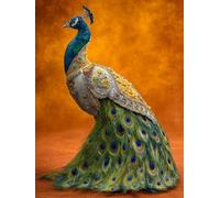 5D Diamond Art Kits Adults Peacock Diamond Painting, DIY Paint by Numbers Abstract, Cross Stitch Kits for Adults, Full Drill Crystal Art Mosaic Picture, Painting for Room Decor Gifts 12x16in zyf-4488