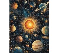 5D Diamond Art Kits Adults Planet Diamond Painting, DIY Paint by Numbers Starry Sky, Cross Stitch Kits for Adults, Full Drill Crystal Art Mosaic Picture, Painting for Room Decor Gifts 16x24in zyf-8997