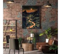 5D Diamond Art Kits Adults River Diamond Painting, DIY Paint by Numbers Sunset, Cross Stitch Kits for Adults, Full Drill Crystal Art Mosaic Picture, Painting for Home Wall Decor Gifts 28x38 in A-9094