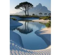 5D Diamond Art Kits Adults River Diamond Painting, DIY Paint by Numbers Tree, Cross Stitch Kits for Adults, Full Drill Crystal Art Mosaic Picture, Painting for Home Wall Decor Gifts 24x32in zyf-1623