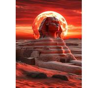 5D Diamond Art Kits Adults Sphinx Diamond Painting, DIY Paint by Numbers Sun, Cross Stitch Kits for Adults, Full Drill Crystal Art Mosaic Picture, Painting for Home Wall Decor Gifts 24x32in zyf-5961