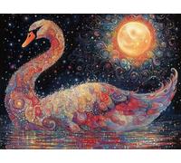 5D Diamond Art Kits Adults Swan Diamond Painting 120x90cm 0-1RX4H