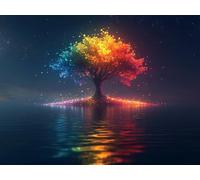 5D Diamond Art Kits Adults Tree Diamond Painting Accessories Color Full Drill Crystal Art Gem Gem Cross Stitch Pictures Arts Crafts Embroidery Kit for Beginner Kids Home Wall Decor 100x150cm h-633