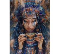 5D Diamond Art Kits Adults Woman Diamond Painting, DIY Paint by Numbers Cute, Cross Stitch Kits for Adults, Full Drill Crystal Art Mosaic Picture, Painting for Home Wall Decor Gifts 16x20 in A-6466