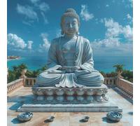 5D Diamond Art Kits Adults Zen Diamond Painting, DIY Paint by Numbers Landscape, Cross Stitch Kits for Adults, Full Drill Crystal Art Mosaic Picture, Painting for Home Wall Decor Gifts 35x35cm U-4664