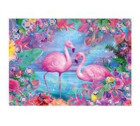 5D Diamond Art Kits DIY Diamond Painting Full Drill Flamingo Animals Embroidery Cross Stitch for Adults Pictures Crystal Rhinestone Needlework Crafts Gift for Home Wall Decor Square Drill 40x50cm