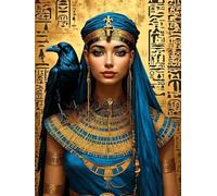 5D Diamond Art Kits, Egyptian Women Diamond Painting Kits for Adults, DIY Full Drill Crystal Rhinestone Arts and Crafts, Diamond Art Accessories, Gem Art Kids Painting Home Wall Decor 16x20in B-1