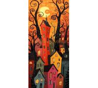 5D Diamond Art Kits for Adults and Beginners - Full Drill Cartoon Diamond Painting for Wall Decor, Relaxing Paint by Numbers Kits, DIY Gem Art Dots Craft for Home Decor (House 90x180 cm/35.4x70.9 in)