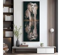 5D Diamond Art Kits for Adults and Beginners - Full Drill Cute Diamond Painting for Wall Decor, Relaxing Paint by Numbers Kits, DIY Gem Art Dots Craft for Home Decor (Elephant 50x120 cm/19.6x47.2 in)