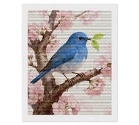 5D Diamond Art Kits for Adults Beginners DIY Birds on Cherry Blossom Tree Full Drill Diamond Painting Gem Art Kits Round Diamonds Dots Kit Paint by Numbers for Crafts Gift Home Wall Decor 16x20