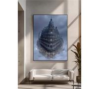 5D Diamond Art Kits for Adults, DIY Diamond Painting Architecture, House, Full Drill Arts and Crafts Painting, Crystal Rhinestone Embroidery Cross Stitch, Home Wall Decor, Gifts 24x32in PjY6246 C-G