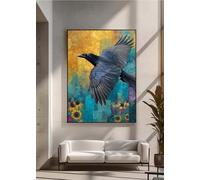 5D Diamond Art Kits for Adults, DIY Diamond Painting Bird, Flower, Full Drill Arts and Crafts Painting, Crystal Rhinestone Embroidery Cross Stitch, Home Wall Decor, Gifts for Women 32x43in PjY6288 K-1