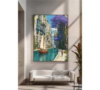 5D Diamond Art Kits for Adults, DIY Diamond Painting Boat, Landscape, Full Drill Arts and Crafts Painting, Crystal Rhinestone Embroidery Cross Stitch, Home Wall Decor, Gifts 60x80 cm PjY6116 N-1