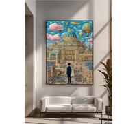 5D Diamond Art Kits for Adults, DIY Diamond Painting Man, Architecture, Full Drill Arts and Crafts Painting, Crystal Rhinestone Embroidery Cross Stitch, Home Wall Decor, Gifts 8x12in PjY6202 C-9