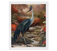 5D Diamond Art Kits for Adults, DIY Diamond Painting Red Crowned Crane, Full Drill Gem Art Painting, Crystal Rhinestone Embroidery Cross Stitch, Home Wall Decor, Gifts for Women, 20 x 28inch a-1069
