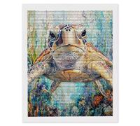 5D Diamond Art Kits for Adults, DIY Diamond Painting Sea Turtle, Full Drill Arts and Crafts Painting, Crystal Rhinestone Embroidery Cross Stitch, Home Wall Decor, Gifts for Women, 20 x 28inch a-277