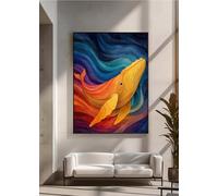 5D Diamond Art Kits for Adults, DIY Diamond Painting Whale, Animal, Full Drill Arts and Crafts Painting, Crystal Rhinestone Embroidery Cross Stitch, Home Wall Decor, Gifts 40x50 cm PjY1874 9-M