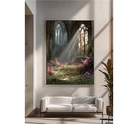 5D Diamond Art Kits for Adults, DIY Diamond Painting Window, Flower, Full Drill Arts and Crafts Painting, Crystal Rhinestone Embroidery Cross Stitch, Home Wall Decor, Gifts 32x43in PjY6088 9-1