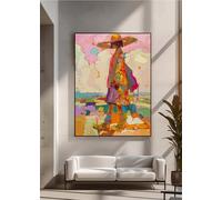 5D Diamond Art Kits for Adults, DIY Diamond Painting Woman, Sky, Full Drill Arts and Crafts Painting, Crystal Rhinestone Embroidery Cross Stitch, Home Wall Decor, Gifts for Women 32x43 in PjY5948 8-I