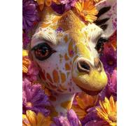 5D Diamond Art Kits for Adults Flower, Diamond Painting Deer, Gem Art Crafts for Adults, DIY Crystal Rhinestones Painting Kits for Beginners, Full Drill Dimond, Gifts, Home Decor 14 x 20 Inch -TL8U9