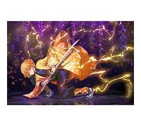 5D Diamond Art Kits for Adults Kids, Agatsuma Zenitsu Demon Slayer Full Drill Paint with Diamonds, Wall Paintings for Living Room Diamond Cross Stitch Arts Canvas for Home Decor 11.8x17.7 inch