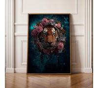 5D Diamond Art Kits for Adults Large Size, Bear Flower Diamond Painting Kits for Adults, DIY Square Full Drill Crystal Rhinestone Gem Art Craft, Home Wall Room Decor Gifts 70x90cm PjY8065 S-E
