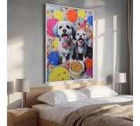 5D Diamond Art Kits for Adults Large Size, Dog Animal Diamond Painting Kits for Adults, DIY Round Full Drill Crystal Rhinestone Gem Art Craft, Home Wall Room Decor, Gifts for Women 60x90cm PjY5476 W-7
