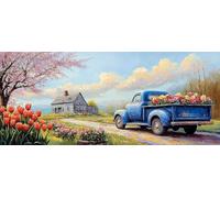 5D Diamond Art Kits for Adults Large Size, Farm Scenery Diamond Painting Kits for Adults, DIY Square Full Drill Crystal Rhinestone Gem Art Craft Kits, Home Wall Room Decor Gifts 28x64 Inch Z-559