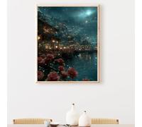 5D Diamond Art Kits for Adults Large Size, Landscape Flower Diamond Painting Kits for Adults, DIY Full Drill Crystal Rhinestone Gem Art Craft, Home Wall Room Decor, Gifts 24 x 36 Inch PjY8551 E-M