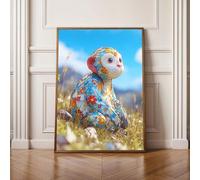 5D Diamond Art Kits for Adults Large Size, Monkey Animal Diamond Painting Kits for Adults, DIY Square Full Drill Crystal Rhinestone Gem Art Craft, Home Wall Room Decor Gifts 70x90cm PjY14519 6-K