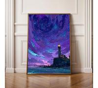 5D Diamond Art Kits for Adults Large Size, Sky Lighthouse Diamond Painting Kits for Adults, DIY Square Full Drill Crystal Rhinestone Gem Art Craft, Home Wall Room Decor Gifts 100x135cm PjY8877 A-H