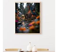 5D Diamond Art Kits for Adults Large Size, Tree House Diamond Painting Kits for Adults, DIY Full Drill Crystal Rhinestone Gem Art Craft, Home Wall Room Decor, Gifts for Women 24x36in PjY7813 R-9