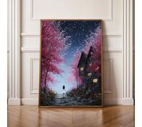 5D Diamond Art Kits for Adults Large Size, Tree Sky Diamond Painting Kits for Adults, DIY Square Full Drill Crystal Rhinestone Gem Art Craft, Home Wall Room Decor Gifts 16x20in PjY4447 Y-O