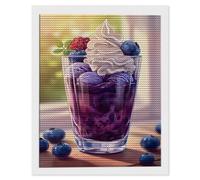 5D Diamond Art Kits, Ice Cream Fruit Diamond Painting for Adults Beginners, Round Full Drill Paint with Diamonds Pictures Gem Art Painting Embroidery Kits DIY Home Crafts Kit Gifts 40x60cm/16x24in O45