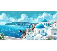 5D Diamond Art Kits, Large Full Drill Diamond Painting for Adults Beginners, Saint Lucia Round Paint with Diamonds Pictures Gem Art Painting Embroidery Kits DIY Home Crafts Kit Gifts 20x40 inch Q-896